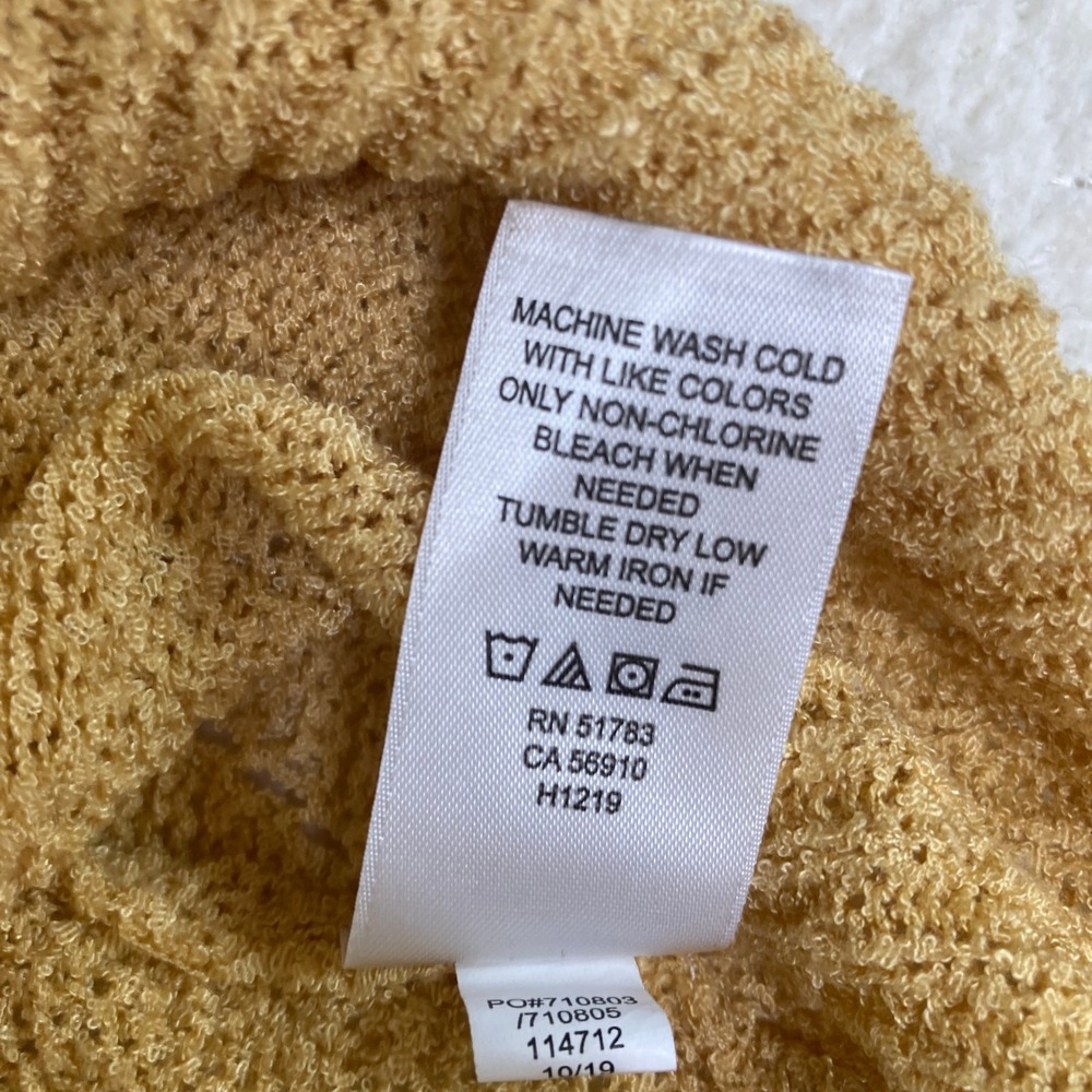 Maurices Yellow Knit Button Front V Neck Cardigan Sweater Women's Medium - Picture 5 of 11